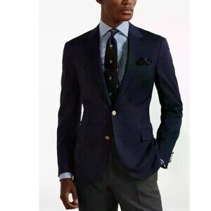 Polo Ralph Lauren Navy Blue  Wool 2 Button Men's Blazer Size 38R